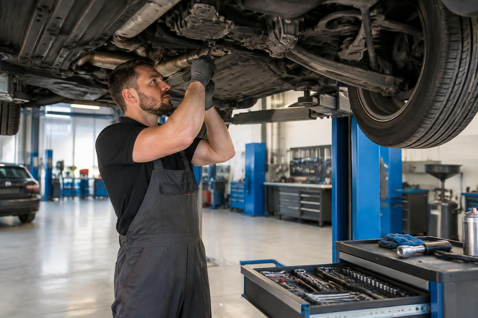 Fillmore auto repair technician under a car, local SEO for auto repair shops in Fillmore, CA Fillmore auto repair technician under a car, local SEO for auto repair shops in Fillmore, CA