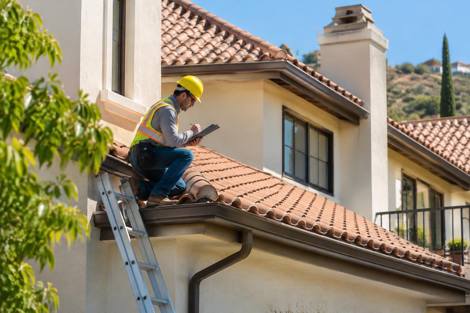 Newbury Park roofer inspecting a home, local SEO for roofing companies in Newbury Park, CA Newbury Park roofer inspecting a home, local SEO for roofing companies in Newbury Park, CA